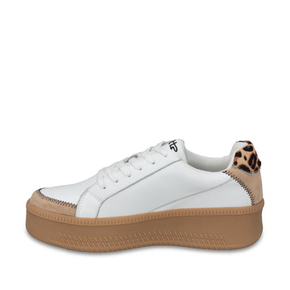 Tenis Cuero Plataforma Blanca Mujer 67310 - Gotta Mexico