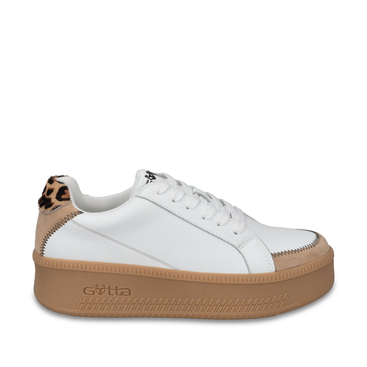 Tenis Cuero Plataforma Blanca Mujer 67310 - Gotta Mexico
