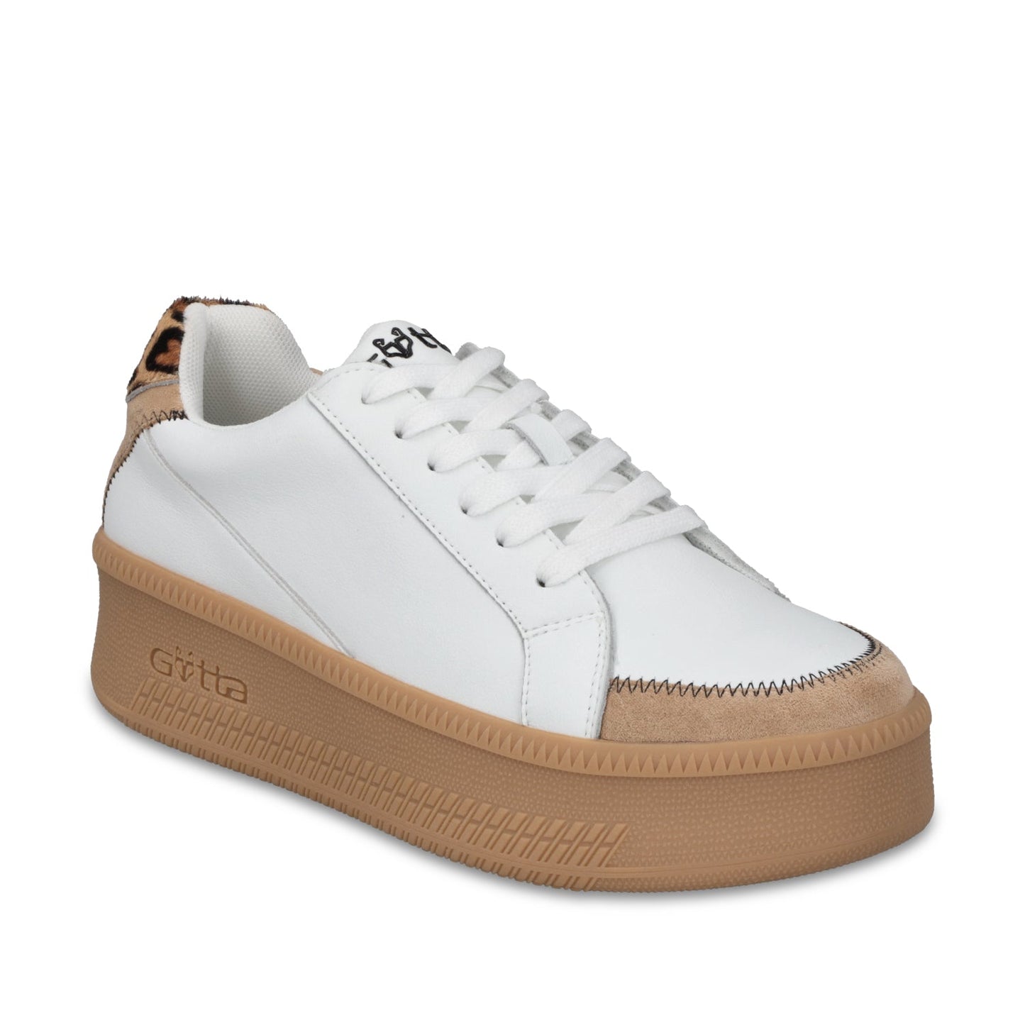 Tenis Cuero Plataforma Blanca Mujer 67310 - Gotta Mexico