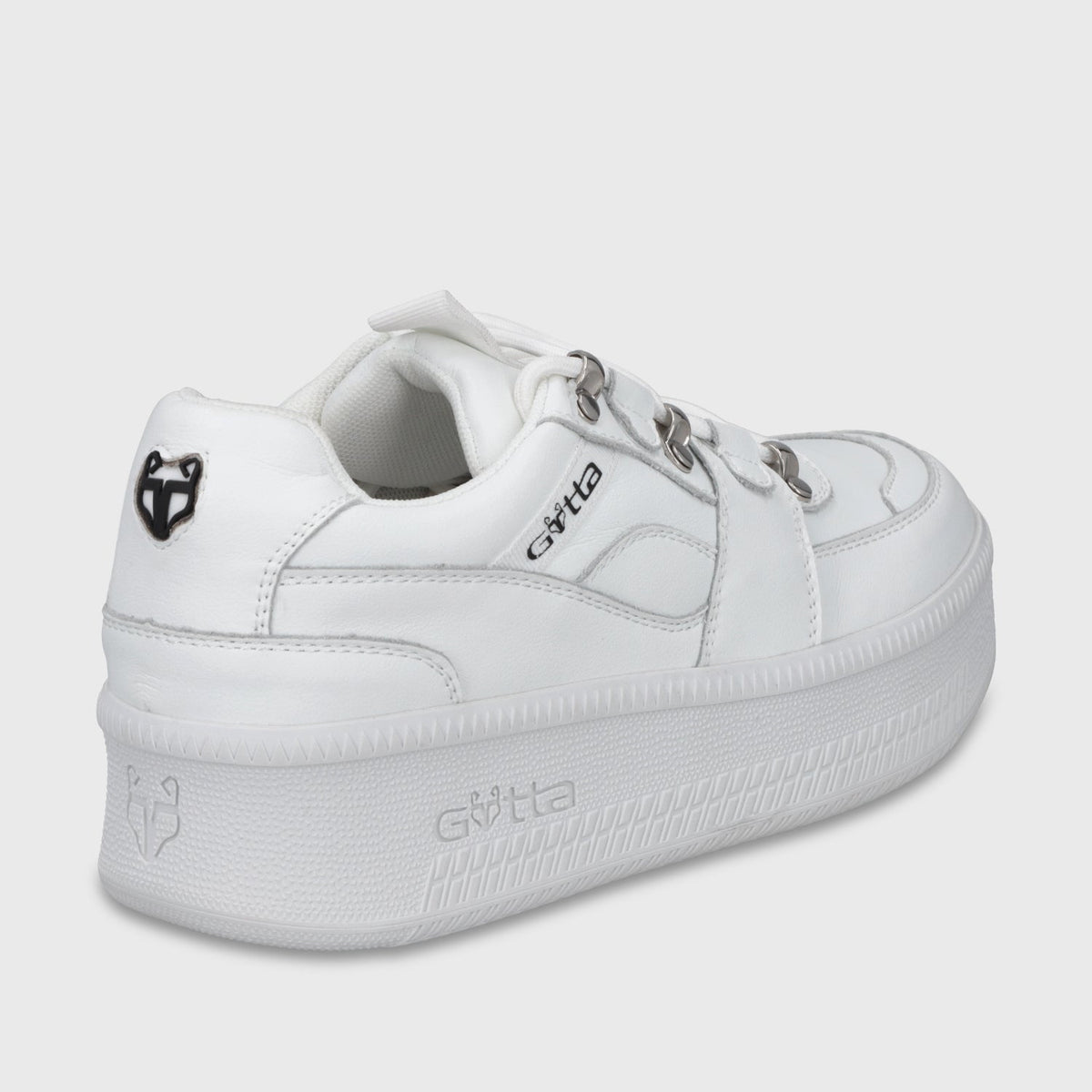 Tenis Cuero Plataforma Blanca Mujer 67312 - Gotta Mexico