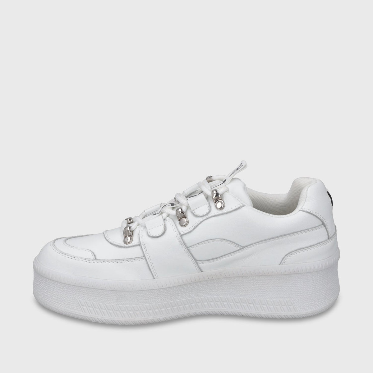Tenis Cuero Plataforma Blanca Mujer 67312 - Gotta Mexico