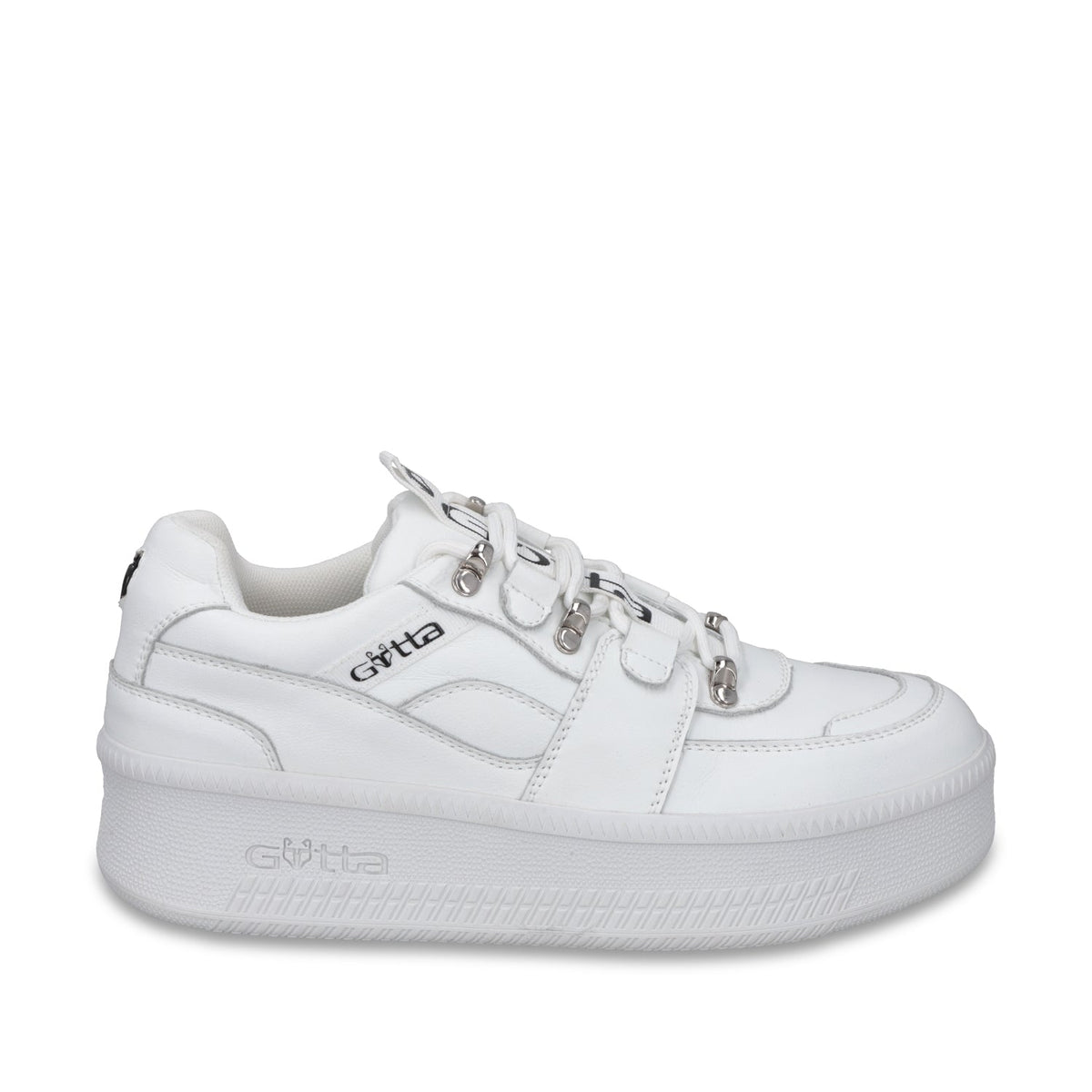 Tenis Cuero Plataforma Blanca Mujer 67312 - Gotta Mexico