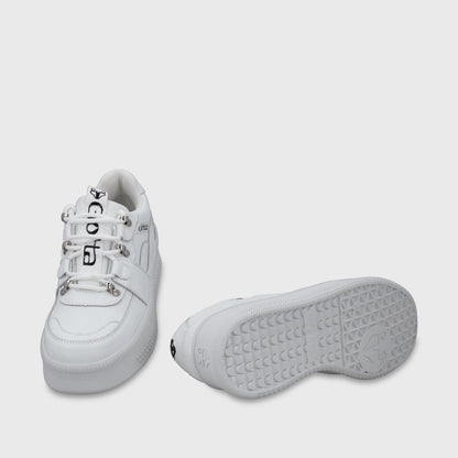 Tenis Cuero Plataforma Blanca Mujer 67312 - Gotta Mexico