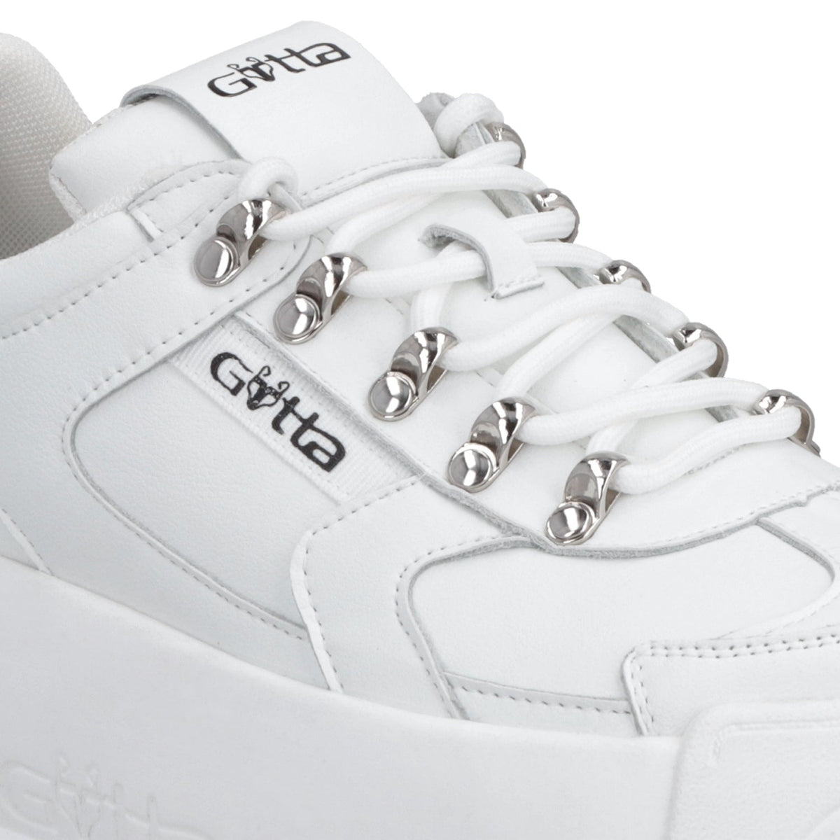 Tenis Cuero Plataforma Blanca Mujer C732B - Gotta Mexico