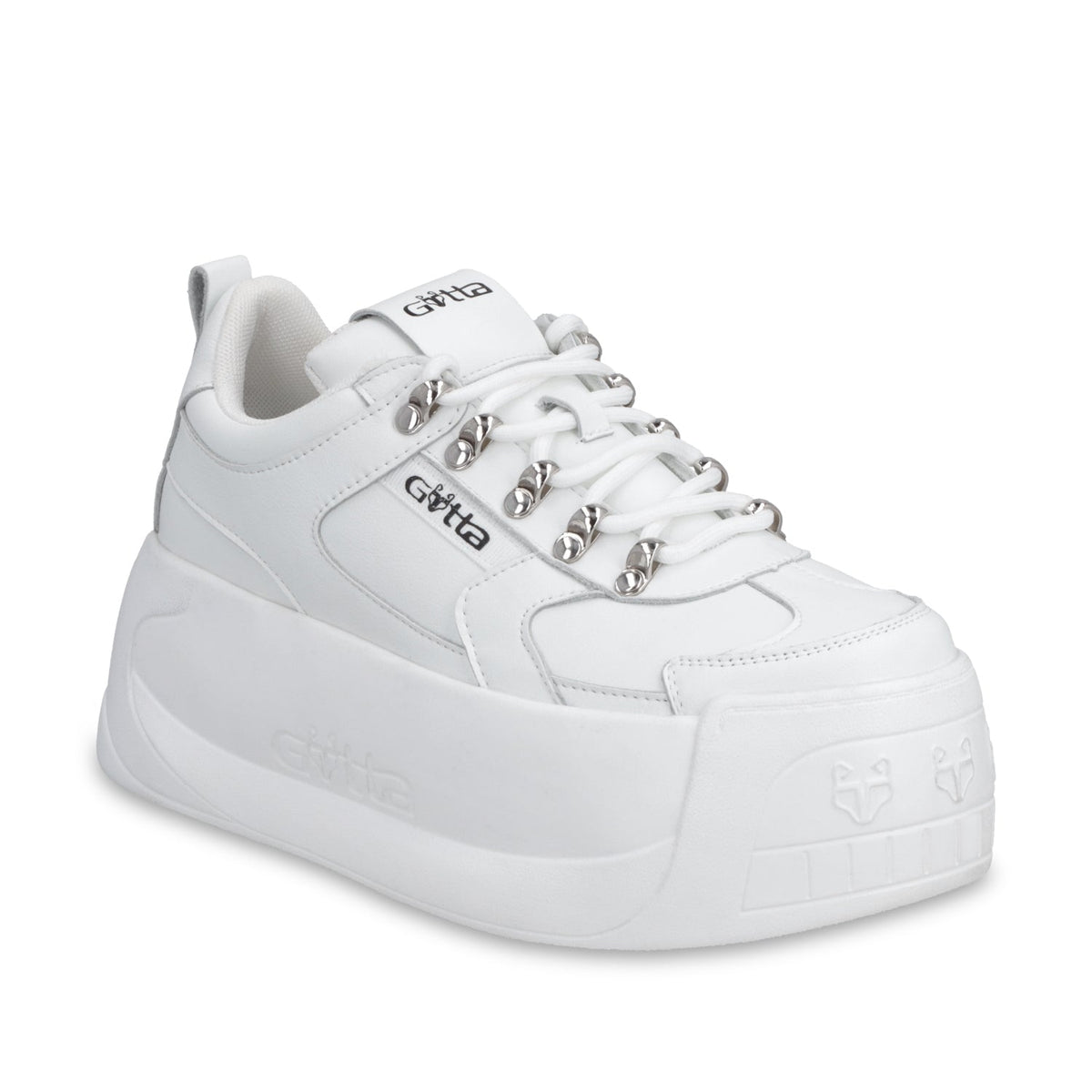 Tenis Cuero Plataforma Blanca Mujer C732B - Gotta Mexico