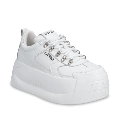 Tenis Cuero Plataforma Blanca Mujer C732B - Gotta Mexico