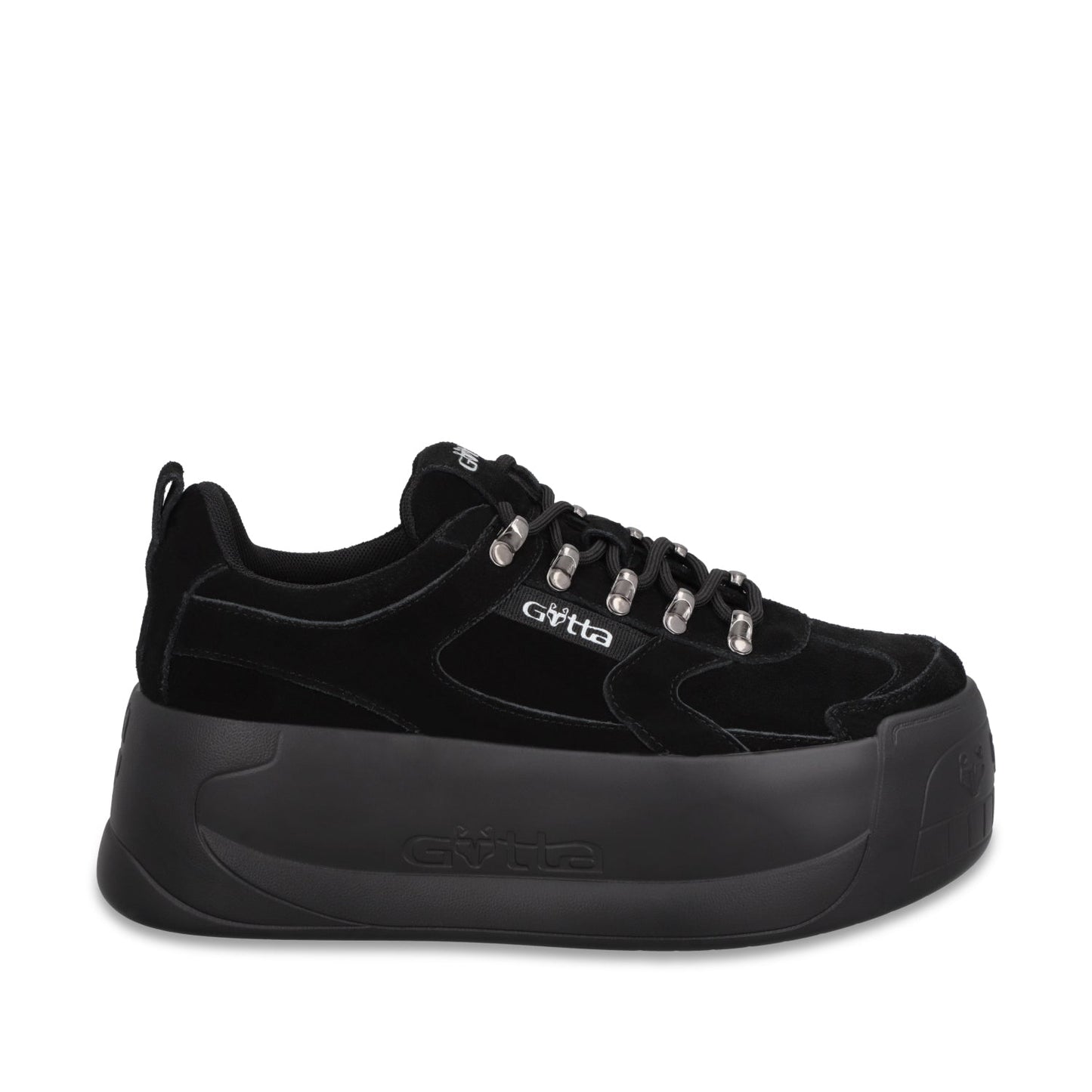 Tenis Cuero Plataforma Negra Mujer C732B - Gotta Mexico