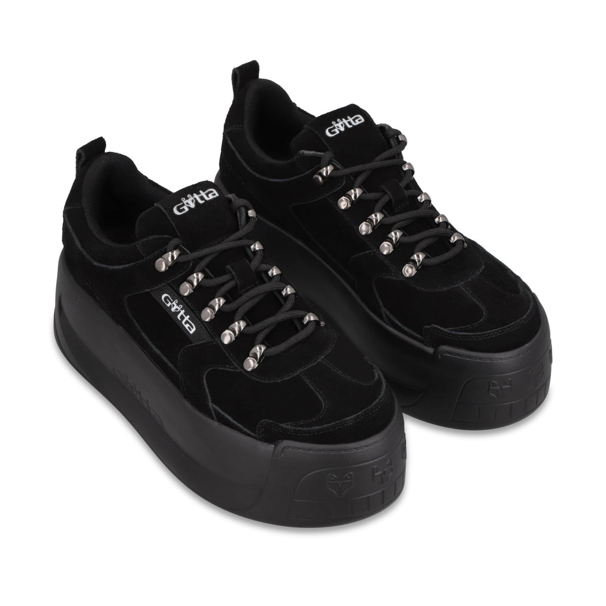 Tenis Cuero Plataforma Negra Mujer C732B - Gotta Mexico