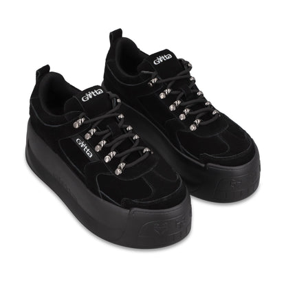 Tenis Cuero Plataforma Negra Mujer C732B - Gotta Mexico