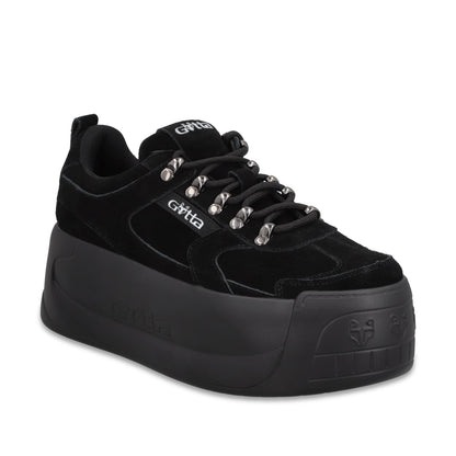 Tenis Cuero Plataforma Negra Mujer C732B - Gotta Mexico