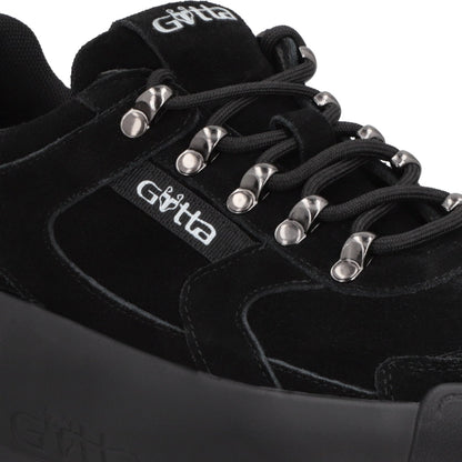 Tenis Cuero Plataforma Negra Mujer C732B - Gotta Mexico