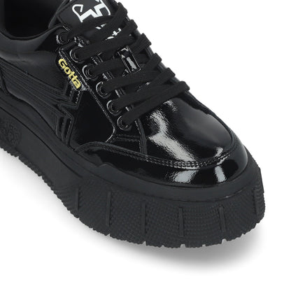 Tenis Negro Charol Mujer 43051
