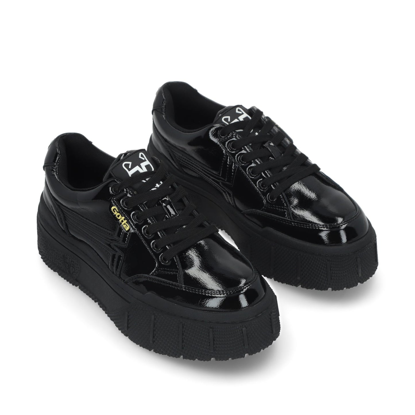 Tenis Negro Charol Mujer 43051