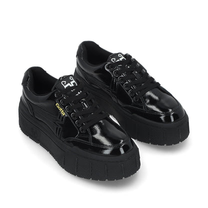 Tenis Negro Charol Mujer 43051