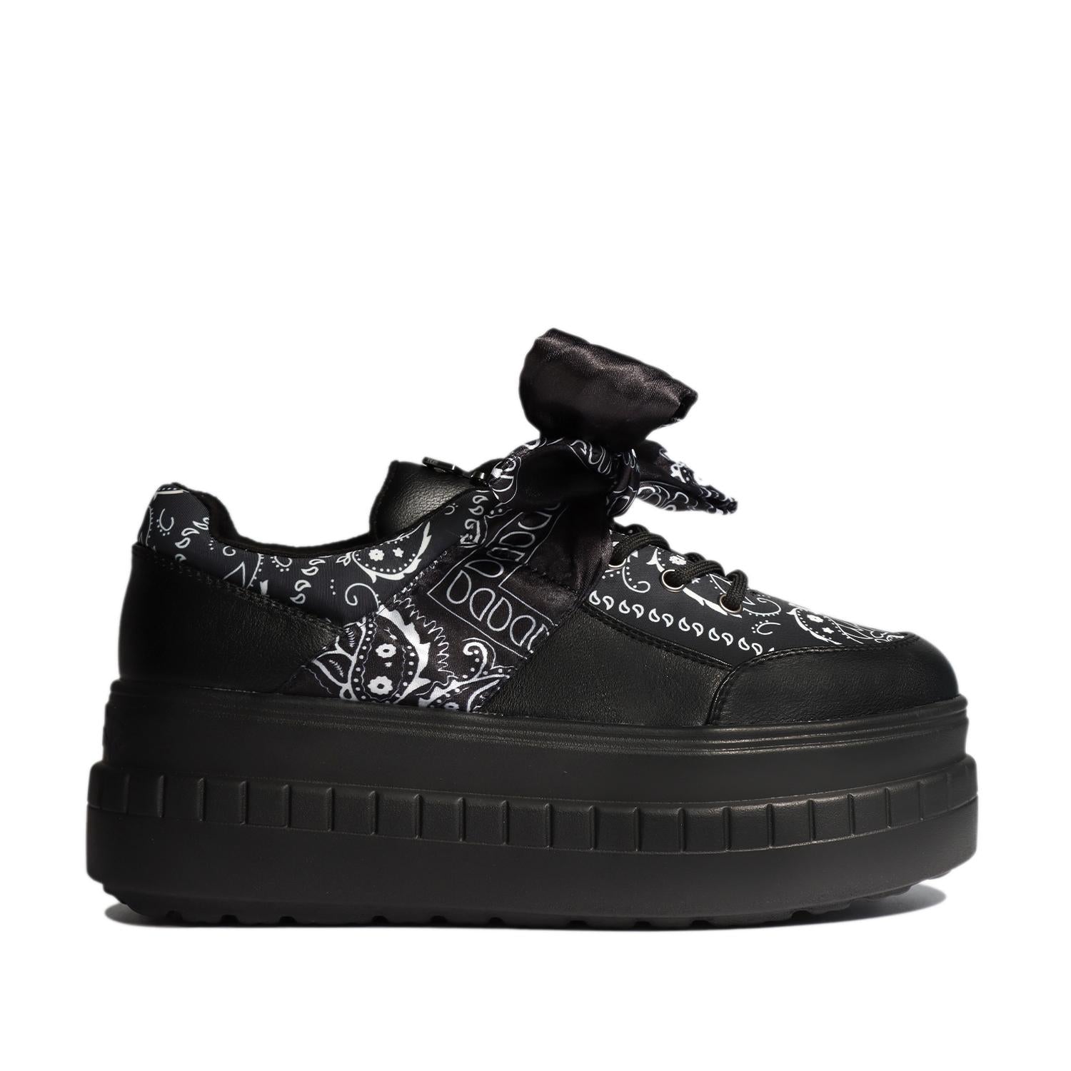 Tenis Negro Estampada Mujer 13265 - Gotta Mexico