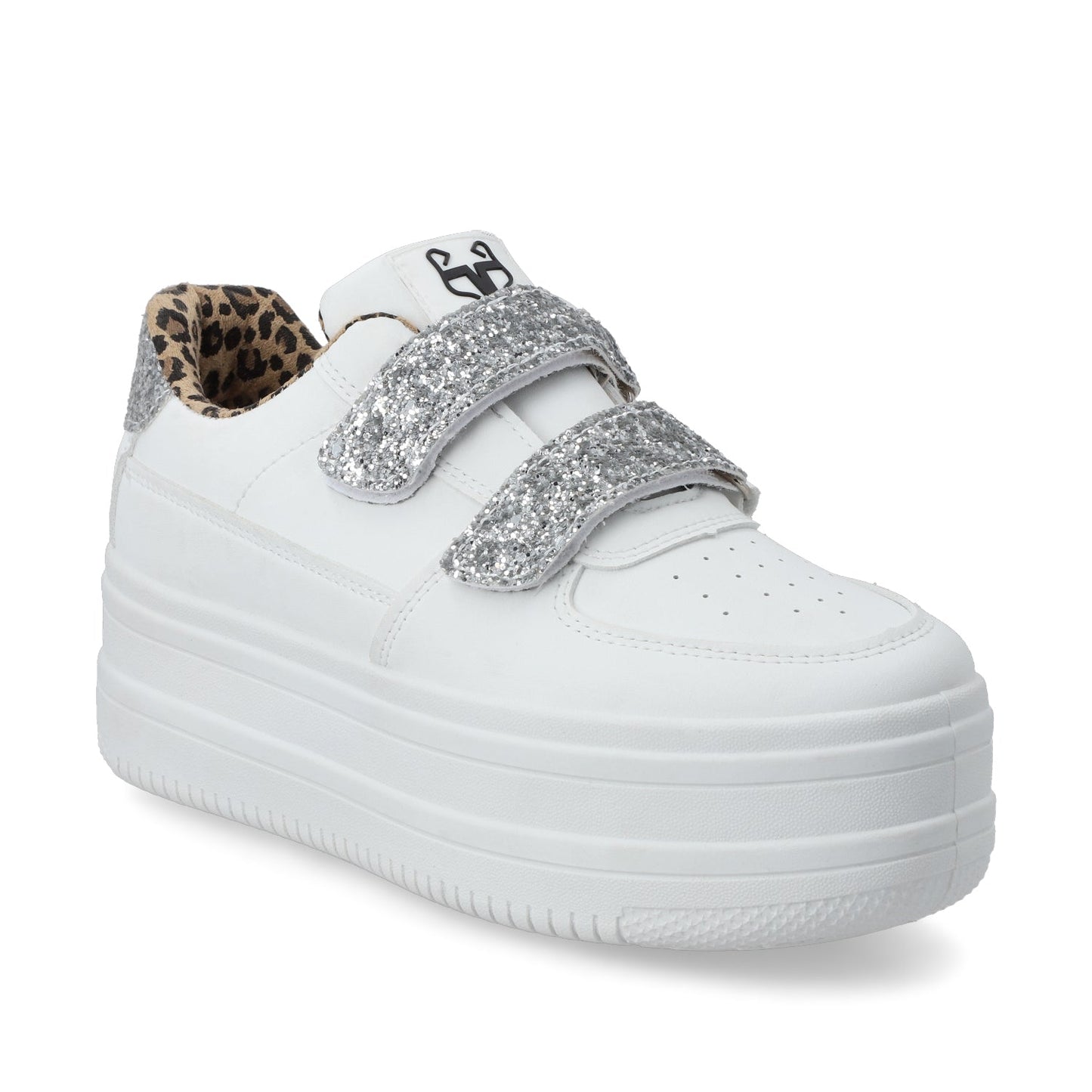 Tenis Plataforma Blanca Mujer 38561