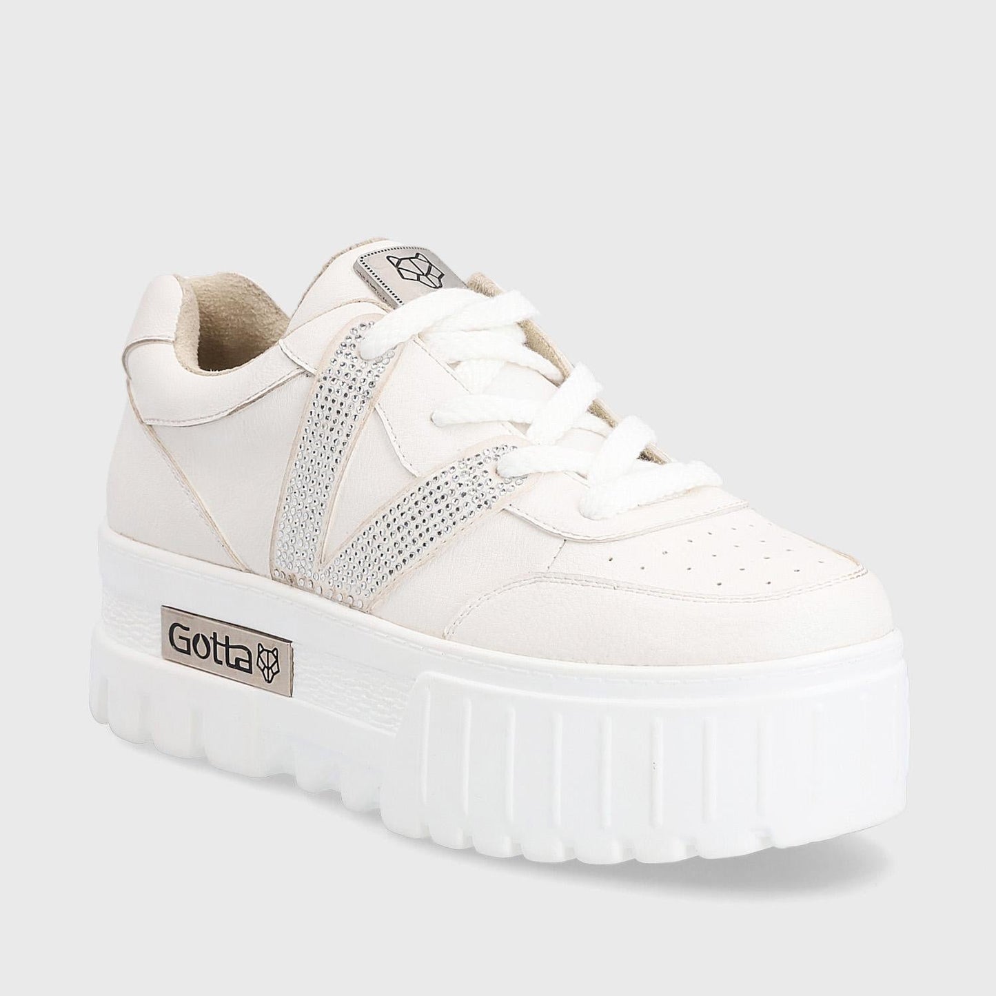 Tenis Plataforma Blanco Mujer 23242