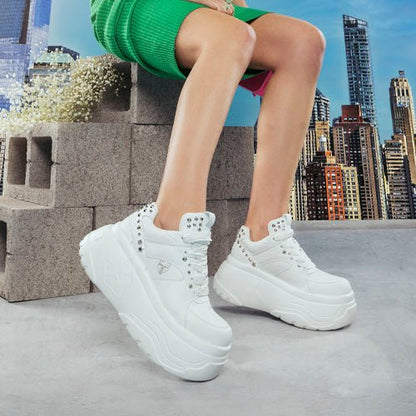 Tenis Plataforma Blanco Mujer 43062