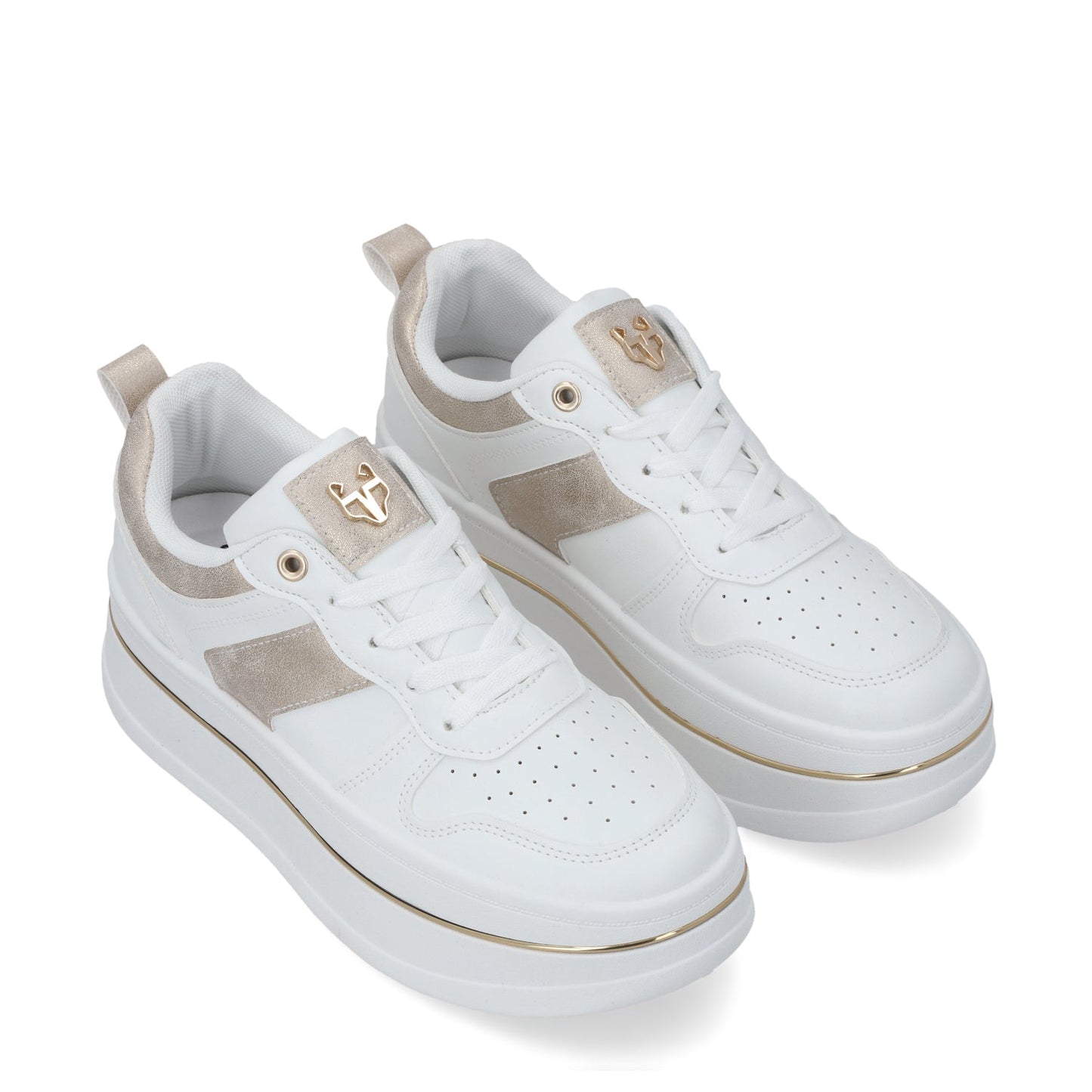 Tenis Plataforma Blancos Mujer 58010