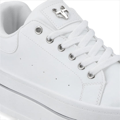 Tenis Plataforma Blancos Mujer 58011