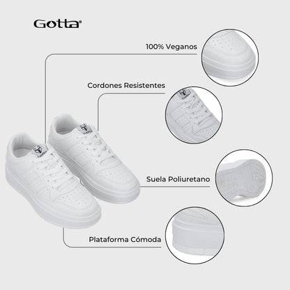 Tenis Plataforma Blancos Mujer 58030