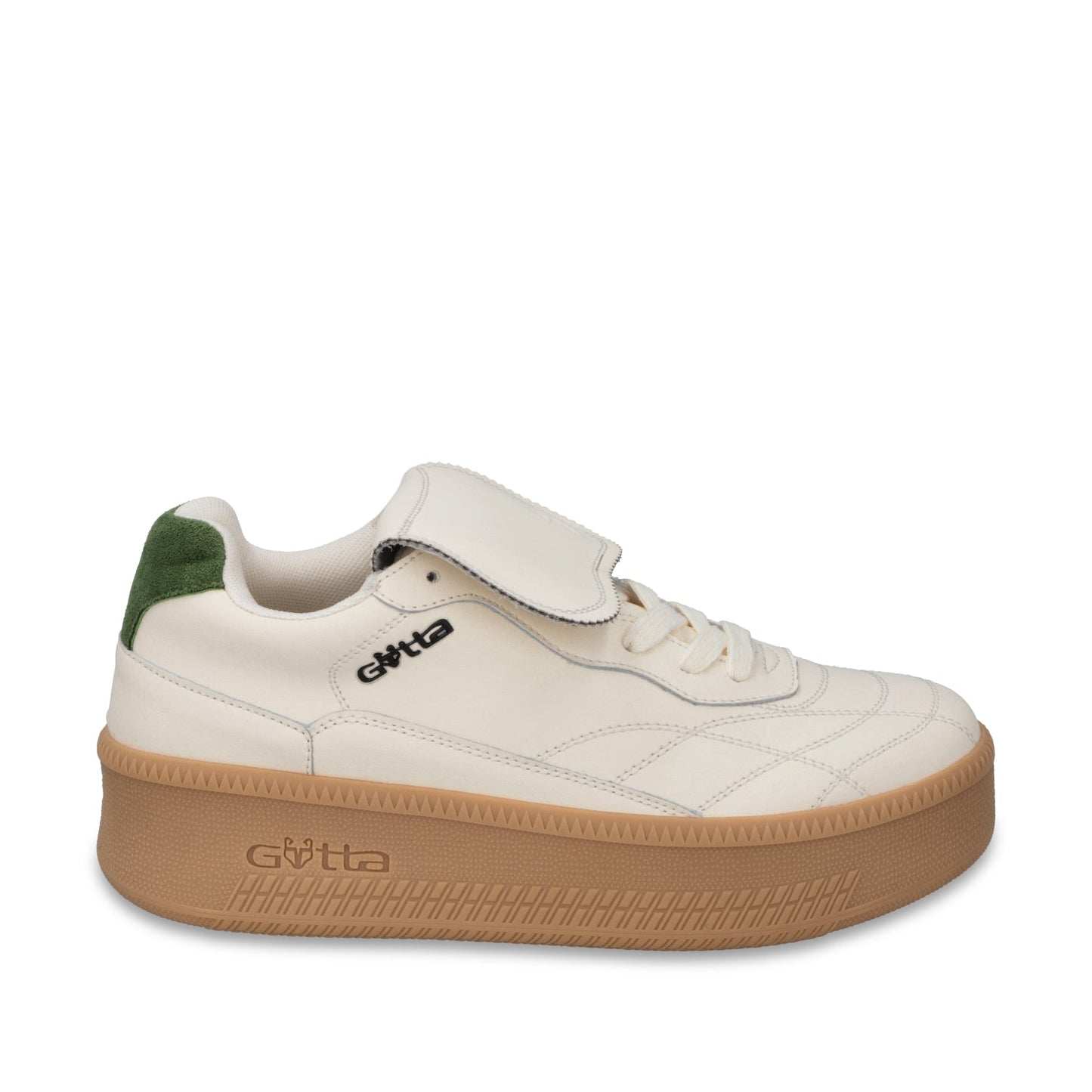 Tenis Plataforma Cuero Beige Mujer 67311 - Gotta Mexico