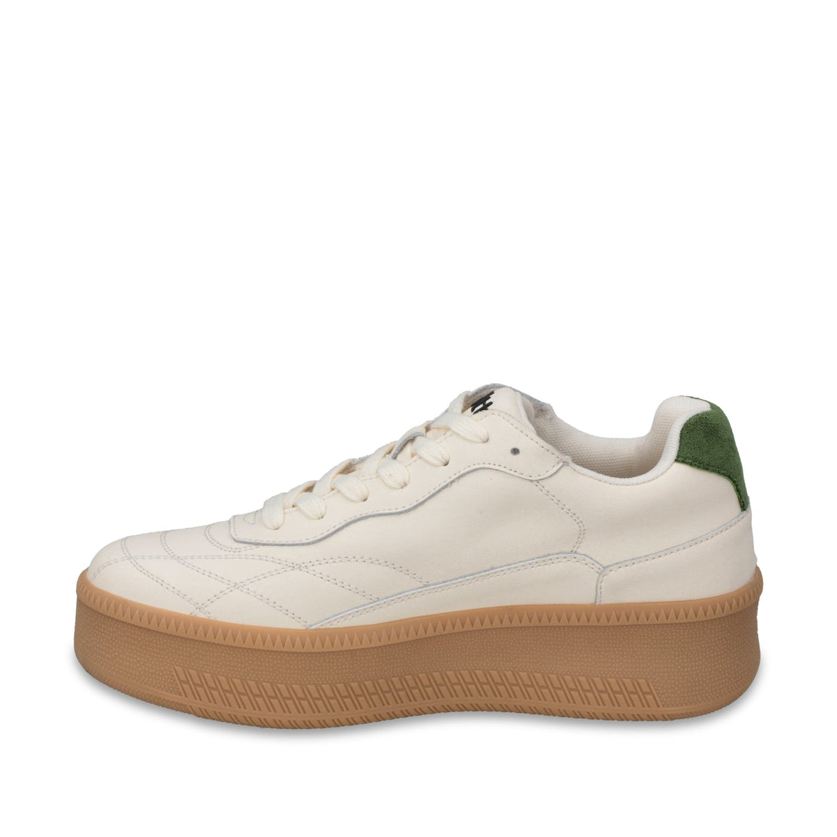 Tenis Plataforma Cuero Beige Mujer 67311 - Gotta Mexico