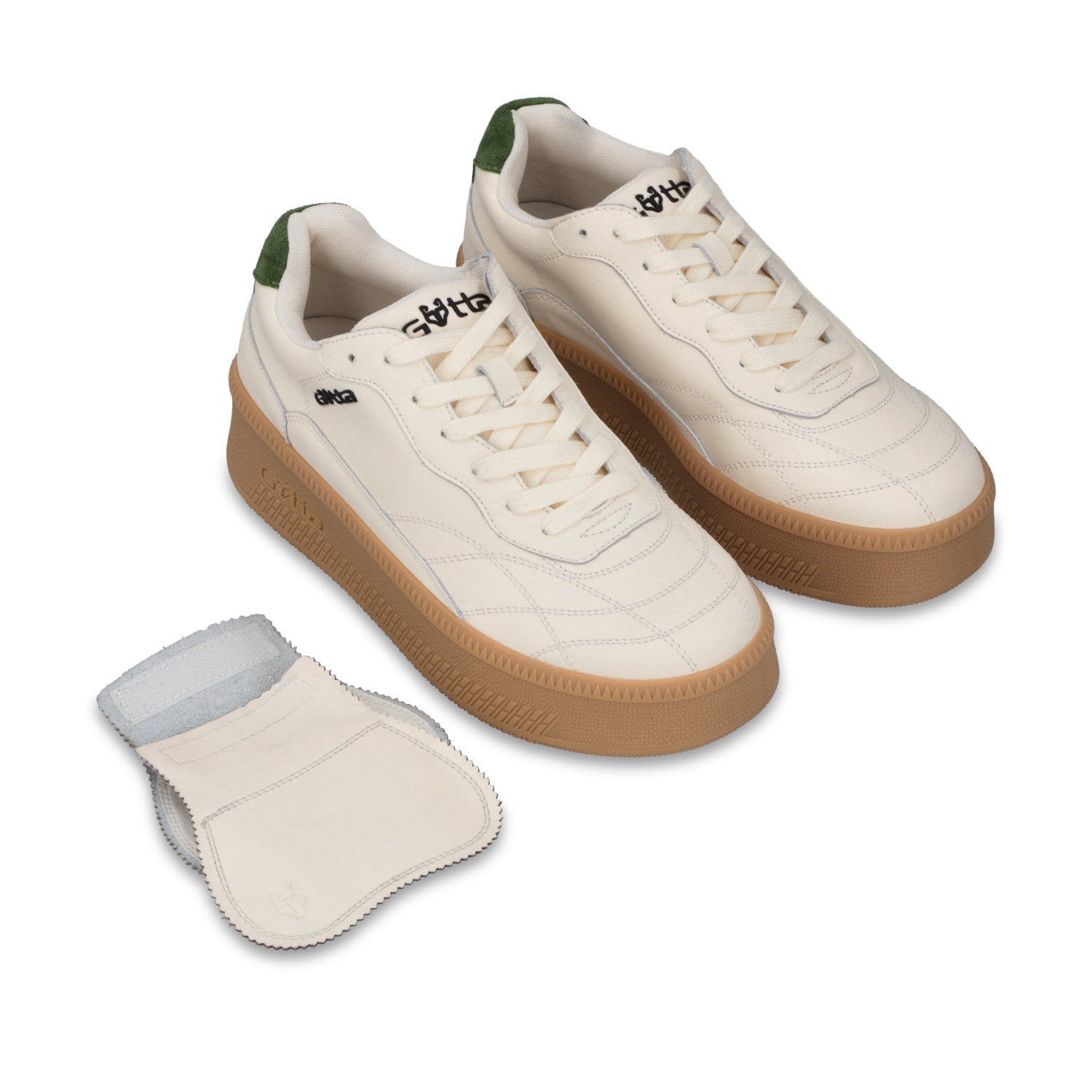 Tenis Plataforma Cuero Beige Mujer 67311 - Gotta Mexico