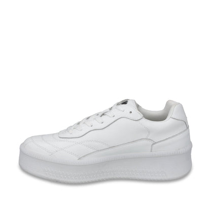 Tenis Plataforma Cuero Blanca Mujer 67311 - Gotta Mexico