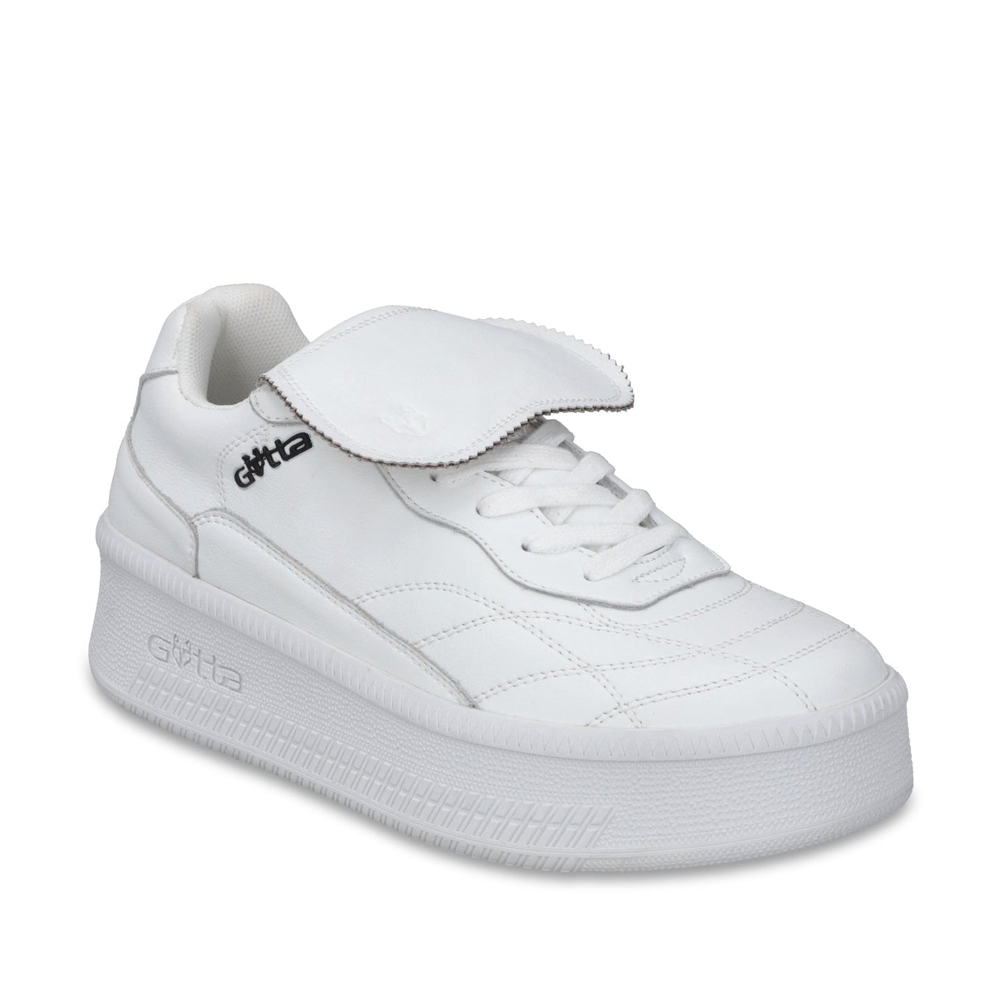 Tenis Plataforma Cuero Blanca Mujer 67311 - Gotta Mexico