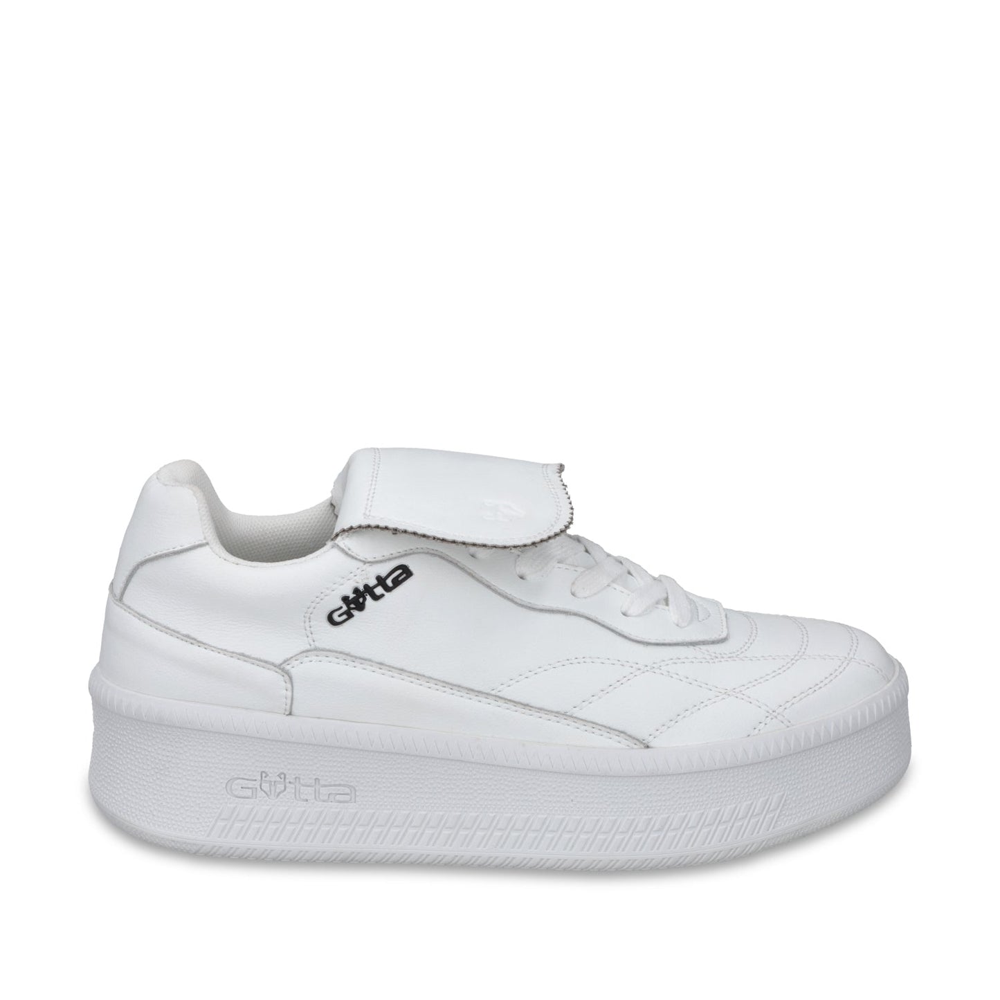 Tenis Plataforma Cuero Blanca Mujer 67311 - Gotta Mexico