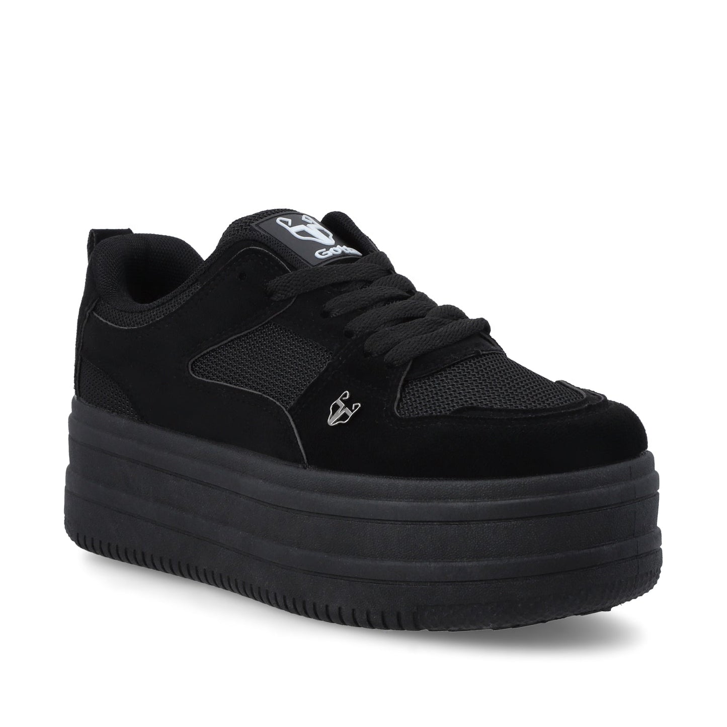 Tenis Plataforma Negra Mujer 38562