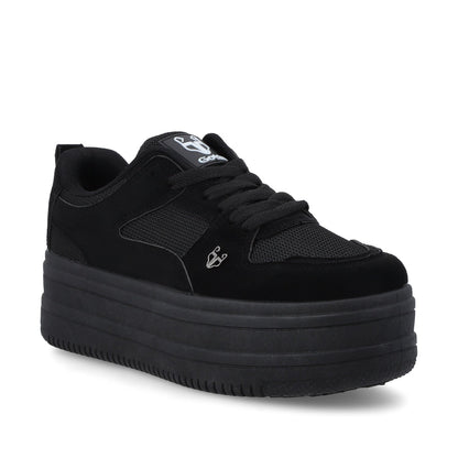 Tenis Plataforma Negra Mujer 38562
