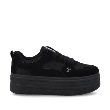 Tenis Plataforma Negra Mujer 38562