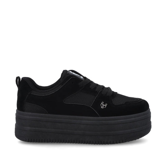 Tenis Plataforma Negra Mujer 38562