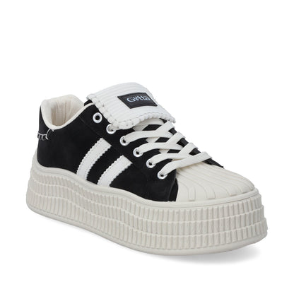 Tenis Plataforma Negra Mujer 58021