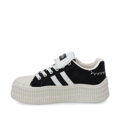 Tenis Plataforma Negra Mujer 58021