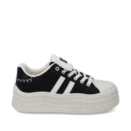 Tenis Plataforma Negra Mujer 58021 - Gotta Mexico