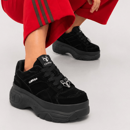 Tenis Plataforma Negra Mujer 9724A