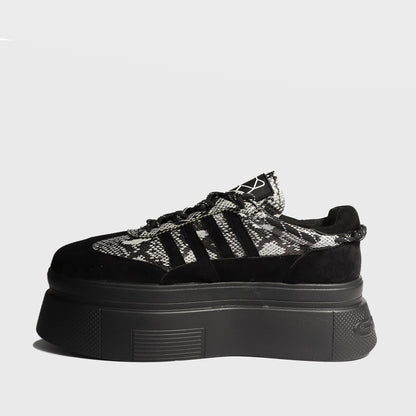 Tenis Plataforma Negro Mujer 13412