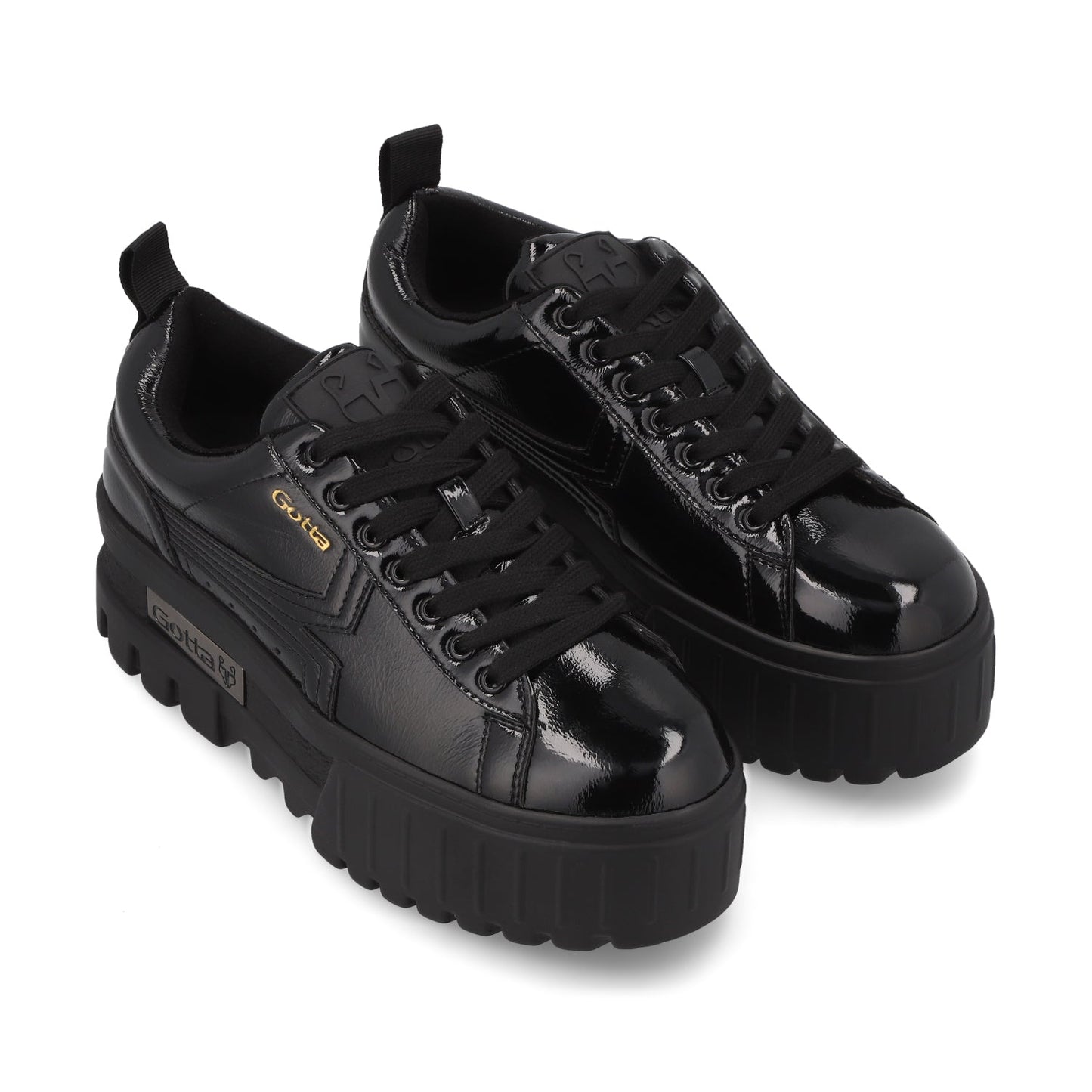 Tenis Plataforma Negro Mujer 23243
