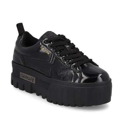 Tenis Plataforma Negro Mujer 23243