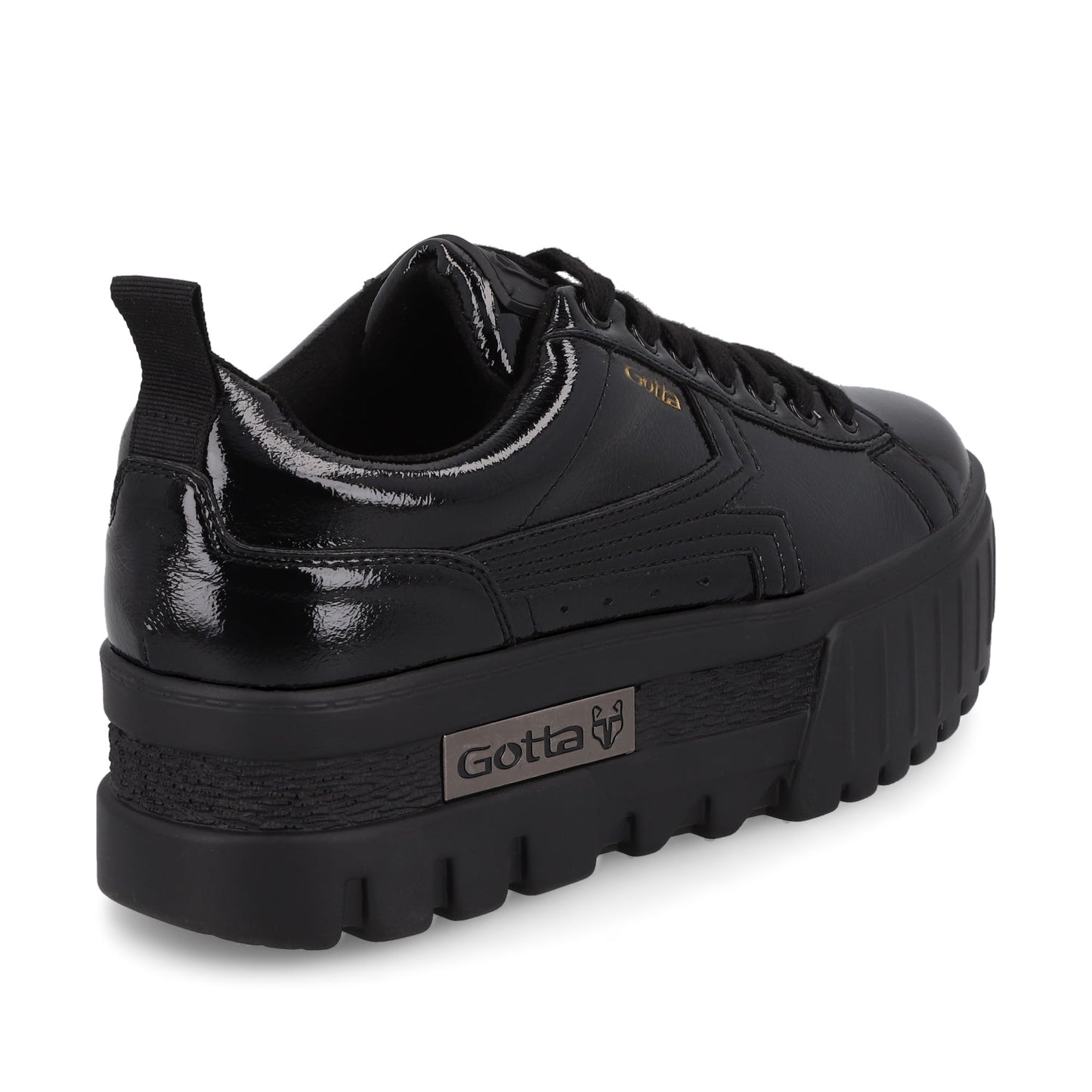 Tenis Plataforma Negro Mujer 23243