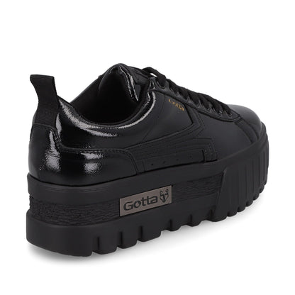 Tenis Plataforma Negro Mujer 23243