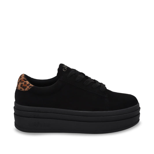 Tenis Plataforma Negro Mujer 53751