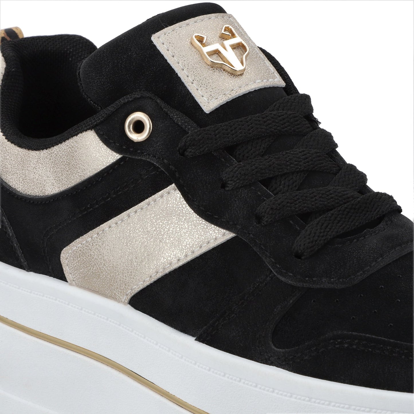 Tenis Plataforma Negros Mujer 58010