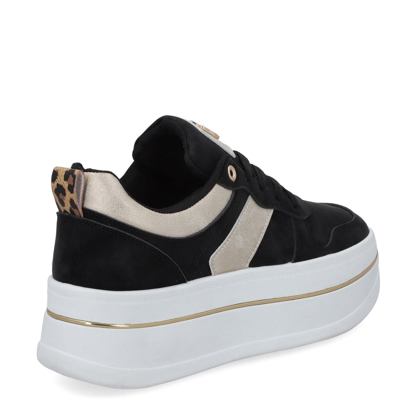 Tenis Plataforma Negros Mujer 58010