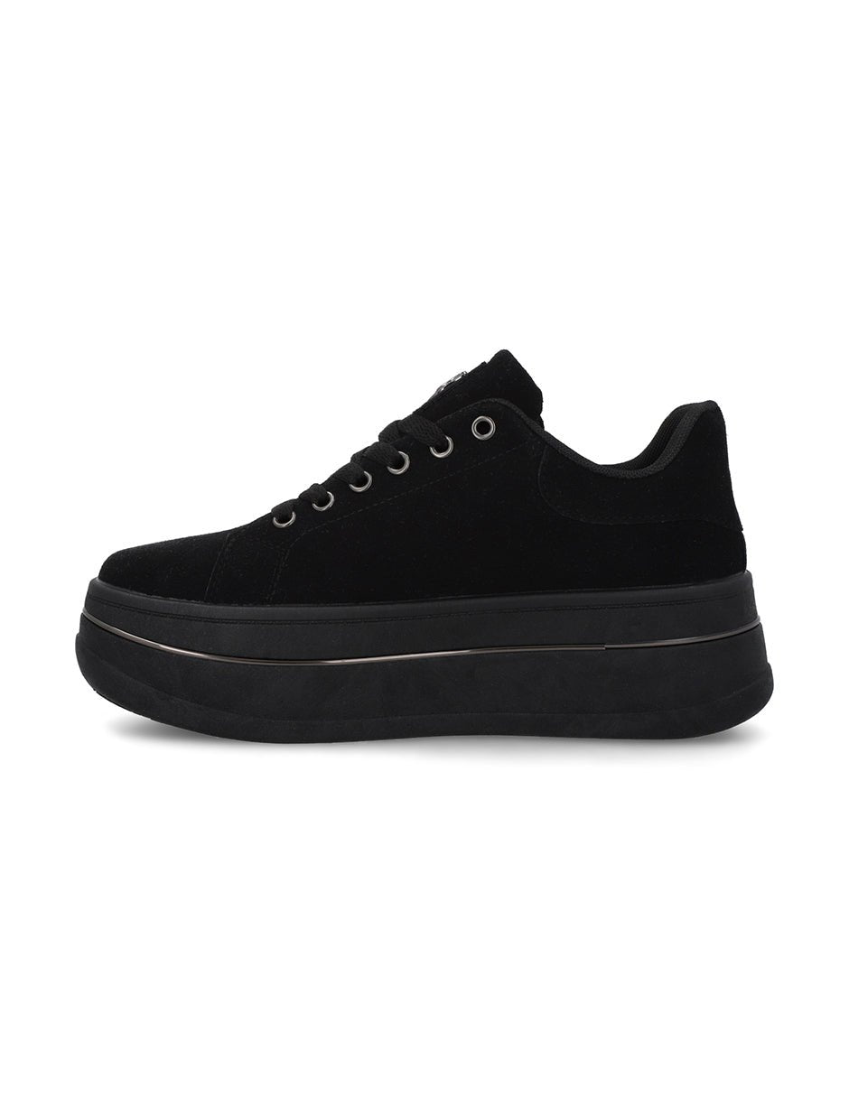 Tenis Plataforma Negros  Mujer 58011