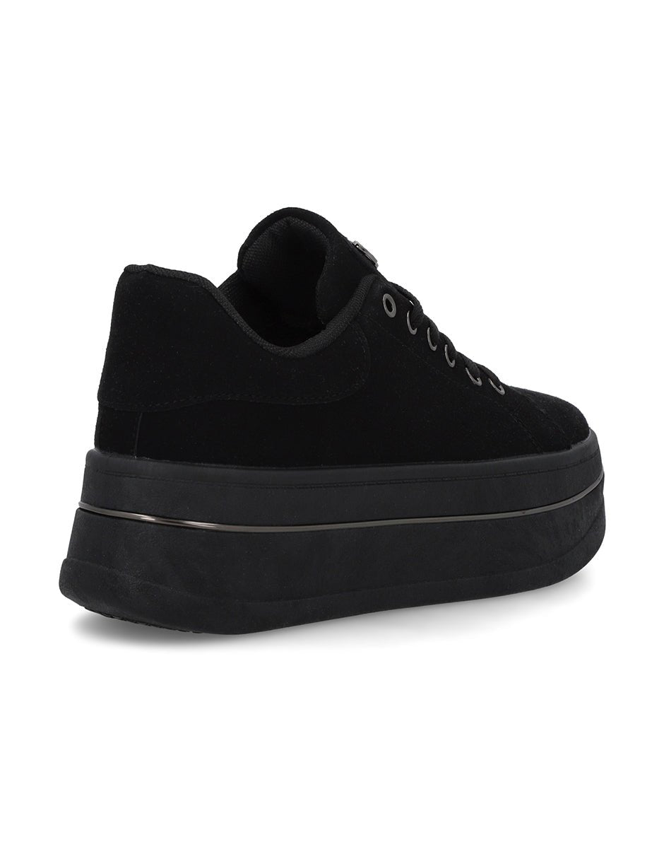 Tenis Plataforma Negros  Mujer 58011
