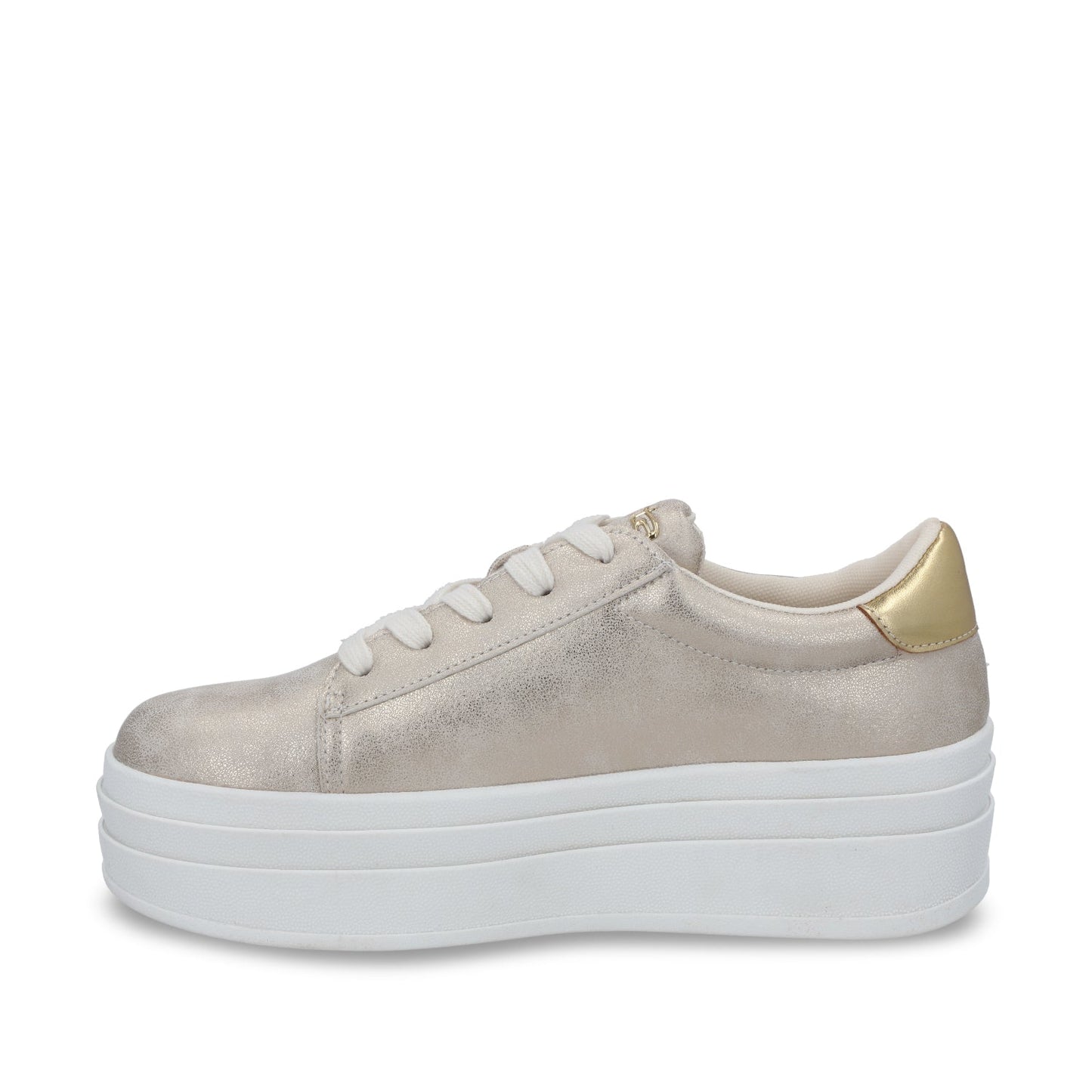 Tenis Plataforma Oro Mujer 53751